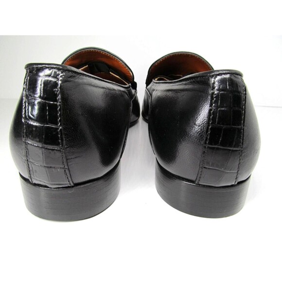 C A Anthony Italy Mens Black Leather Captoe Horsebit Loafers Size US 13 EUR 46 - Picture 13 of 16